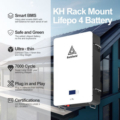 ไฮบริดเกรด ไพเวอร์วอลล์ ไลฟ์โป4 บ้าน แบตเตอรี่ 48V 200ah 10Kwh 51.2v 300ah แบตเตอรี่ลิตিয়ামไอออน ด้วย WIFI