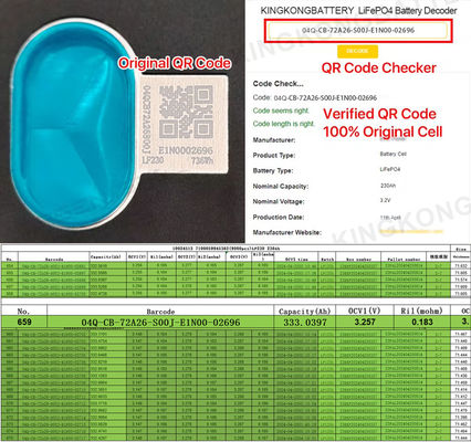 แบตเตอรี่ลิตียม 200ah BMS สําหรับระบบพลังงานแสงอาทิตย์ เซลล์พริสมาติกแบบชาร์จใหม่ 51.2V