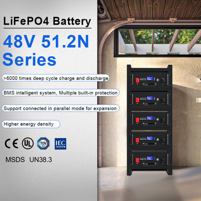 ขนาดที่กําหนดเอง 48v Rack Mount แบตเตอรี่ลิตยูม สําหรับบ้าน Rack Solar Energy Storage Solution