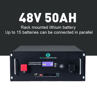 ขนาดที่กําหนดเอง 48v Rack Mount แบตเตอรี่ลิตยูม สําหรับบ้าน Rack Solar Energy Storage Solution