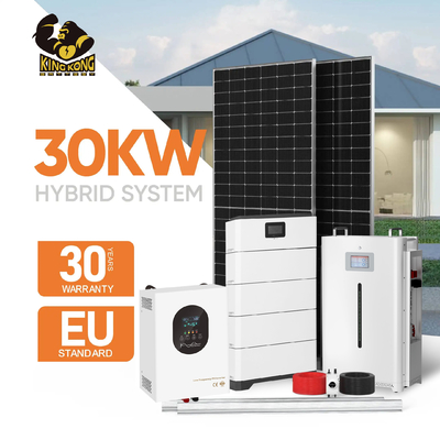แผนไฟฟ้าพลังแสงอาทิตย์ ระบบไฟฟ้าไฟฟ้าไฟฟ้าครบวงจร 5KW 10KW 20KW 30KW การติดตั้งหลังคาครบครันของครัวเรือน