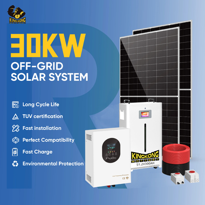 3Kw 10Kw 20Kw 30Kw Off Grid ระบบการผลิตพลังงานแสงอาทิตย์ ระบบแสงอาทิตย์แบบไฮบริด โซลาร์เซลล์สามารถส่งไวได้