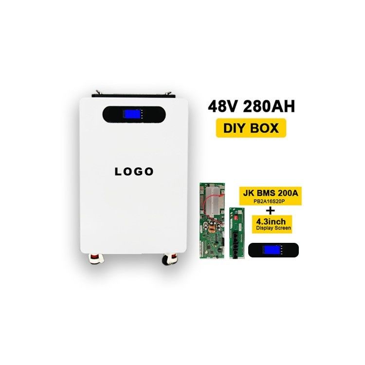 280ah Lifepo4 BMS แบตเตอรี่กล่อง DIY แบตเตอรี่แพ็คด้วยล้อและกรอบตั้ง