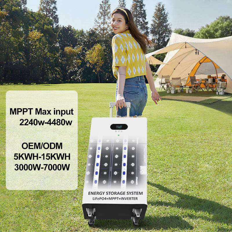 ธนาคารโรงไฟฟ้า All In One Inverter Hybrid Off Grid AC 5kw 10kw 15kw 20kw ระบบแบตเตอรี่เก็บพลังงานแสงอาทิตย์ลิธีโอ LiFePO4