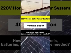 การติดตั้งพลังแสงอาทิตย์ 40kWh: 18 แผ่น (550W แต่ละแผ่น) ผลิตต่อวัน ~ 39.6kWh ให้พลังงานบ้านด้วยพลังงานสะอาด