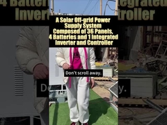 36 แผ่น ระบบการผลิตพลังงานแสงอาทิตย์ประกอบด้วยแบตเตอรี่ 4 แผ่น 1 อินเวอร์เตอร์บูรณาการ