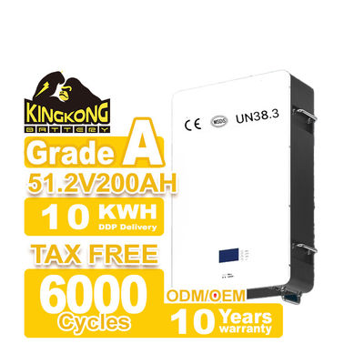 ไฮบริดเกรด ไพเวอร์วอลล์ ไลฟ์โป4 บ้าน แบตเตอรี่ 48V 200ah 10Kwh 51.2v 300ah แบตเตอรี่ลิตিয়ামไอออน ด้วย WIFI