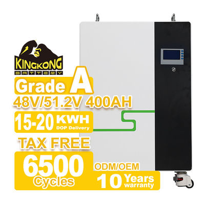 แบตเตอรี่ 48V 51.2V LiFePO4 แพ็ค 200Ah 300Ah 400Ah 15kWh 20kWh สําหรับเก็บพลังงานแสงอาทิตย์