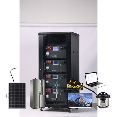 รากติดตั้ง 51.2V 120Ah 6Kwh 48V LiFePO4 ระบบแบตเตอรี่ที่เก็บพลังงาน