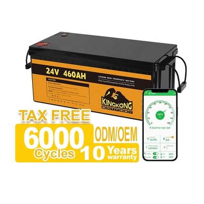 24V 50Ah 60Ah 100Ah 200Ah 230Ah 300Ah 400Ah 460Ah แบตเตอรี่เหล็กลิเดียม LiFePo4 พร้อม BMS