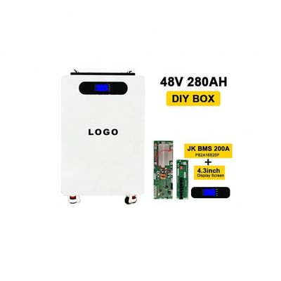 แบตเตอรี่ตั้ง 280Ah DIY แบตเตอรี่กล่องกับล้อและโลหะขาว